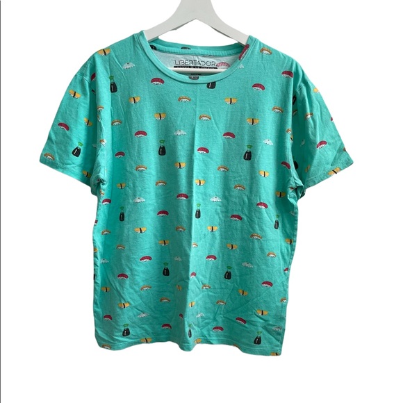 Libertador Sushi print Men t-shirt Medium - Picture 1 of 14